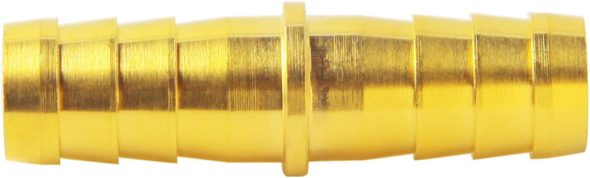 Brass 1/2" Hose Barb Splicer Mender Euqal Barbed Coupler Round Union Adapter (Pack of 2)