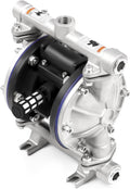 Nakkaa SS Pneumatic Double Diaphragm Pump 8.8GPM 1/2" In/Out Max 120PSI