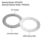 uxcell NTA2435 Thrust Needle Roller Bearings with Washers 1-1/2" Bore 2-5/32" OD 5/64" Width 2pcs