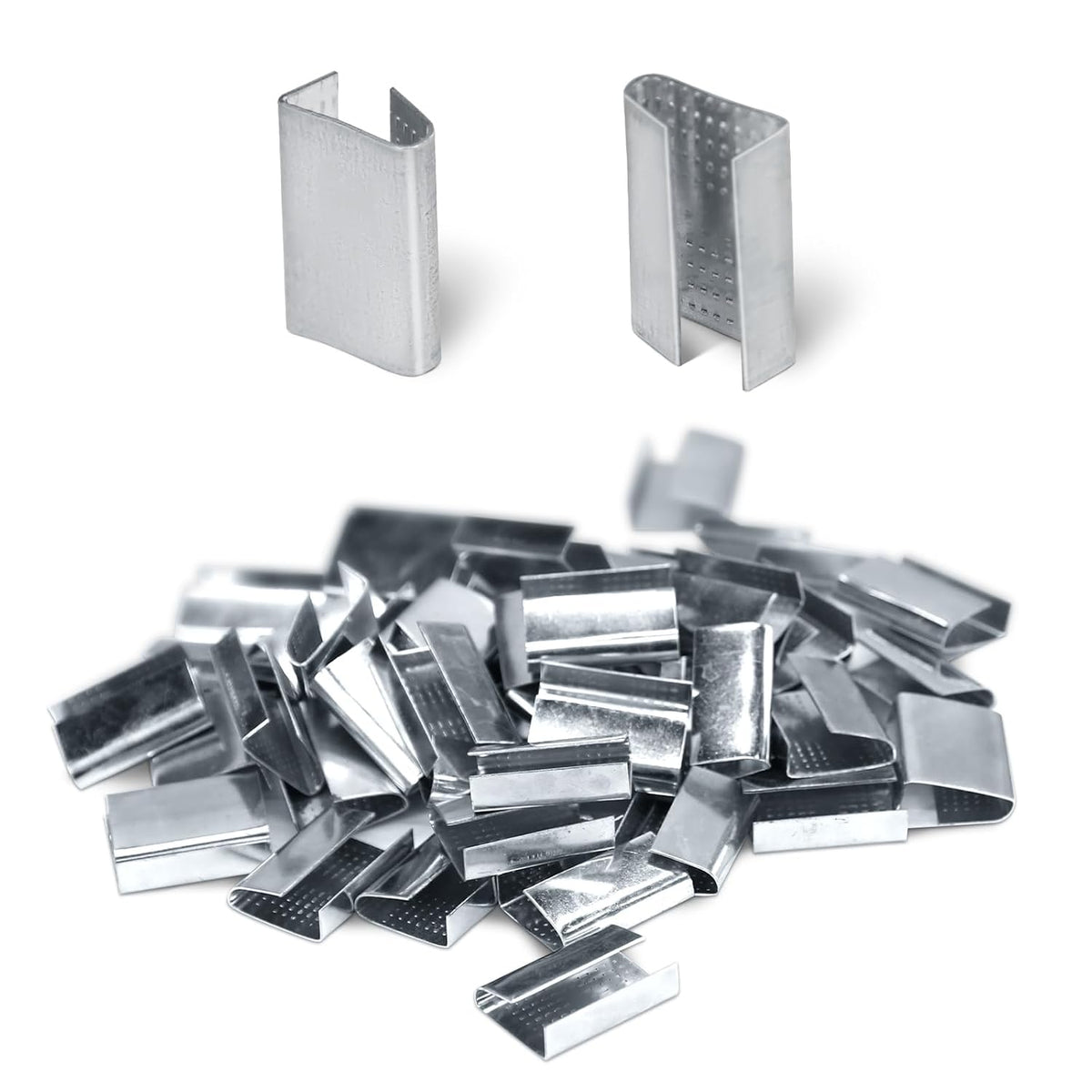 Open Serrated Strapping Seals for 1/2" Polyester Poly Polypropylene Strap Pallet Banding Clips(200)