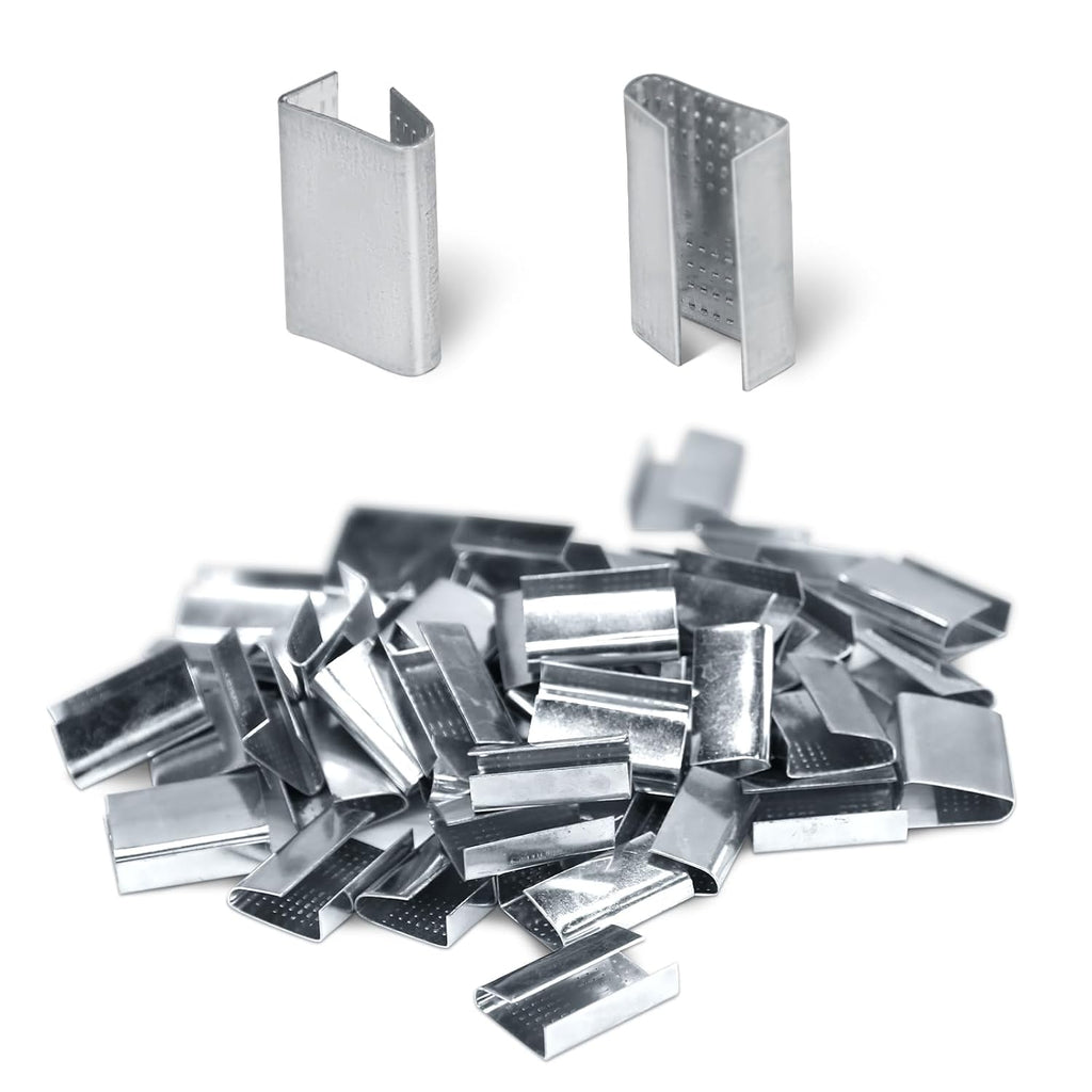 Open Serrated Strapping Seals for 5/8" Polyester Poly Polypropylene Strap Pallet Banding Clips(200)