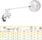 Adjustable Float Ball Valves - 1" NPT Male Thread Stainless Steel 304 Elbow Flow Control Float Valve for Automatic Water Level Control Tank Pond Water Tower