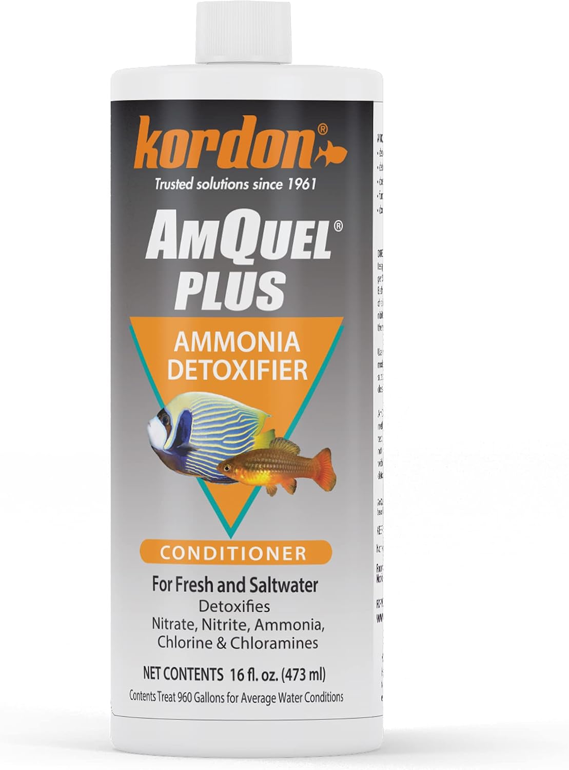 AmQuel Plus Aquarium Water Conditioner - Instantly Detoxifies Ammonia, Nitrite, Nitrate, and Chlorine Remover for