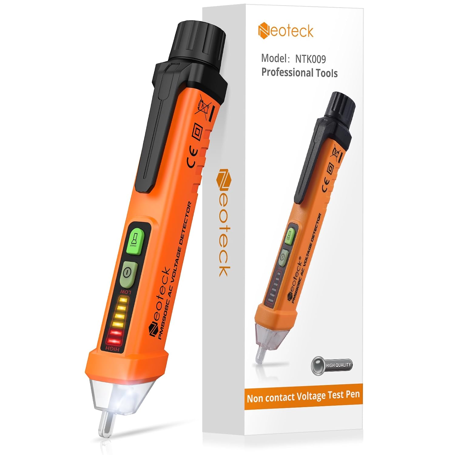 Non Contact Voltage Detector 12-1000V AC Voltage Tester | Identifies Live and Null Wires with Audible Beeps and LED