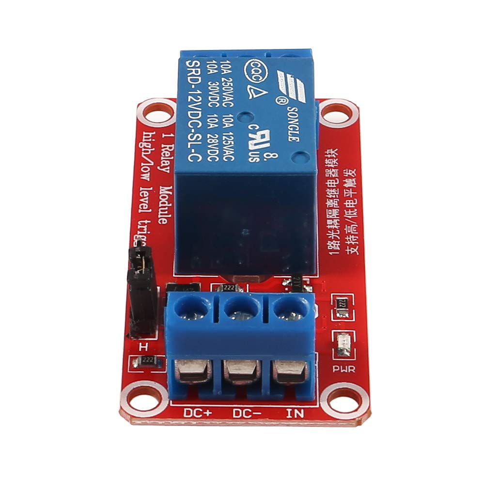 2pcs 5V One Channel Relay Module Relay Switch with OPTO Isolation High Low Level Trigger (5V)