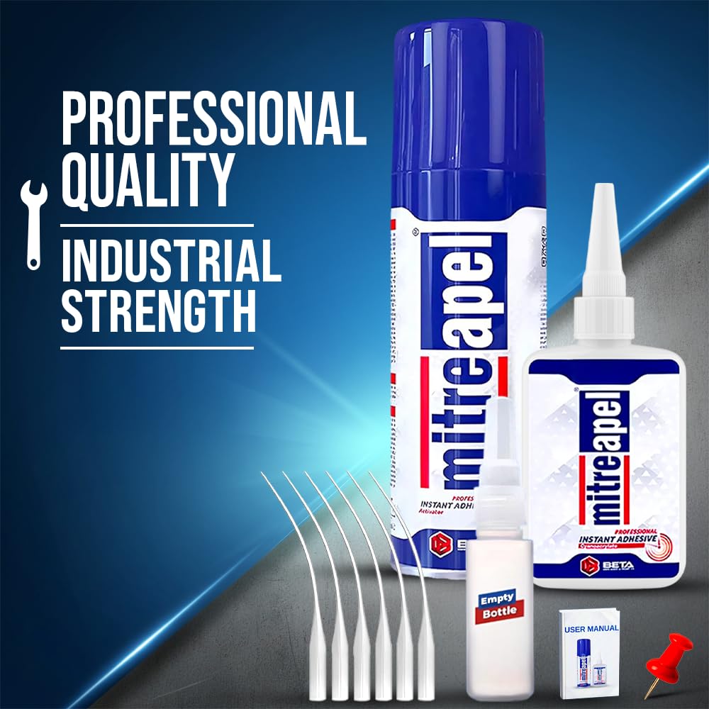 CA Glue with Activator (0.80oz-3.30fl oz) Instant Bond Professional Cyanoacrylate Adhesive and Super Glue Accelerator