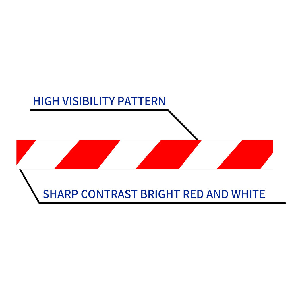 Hazard Caution Tape White Red 2inch x 150 Feet(50yds)