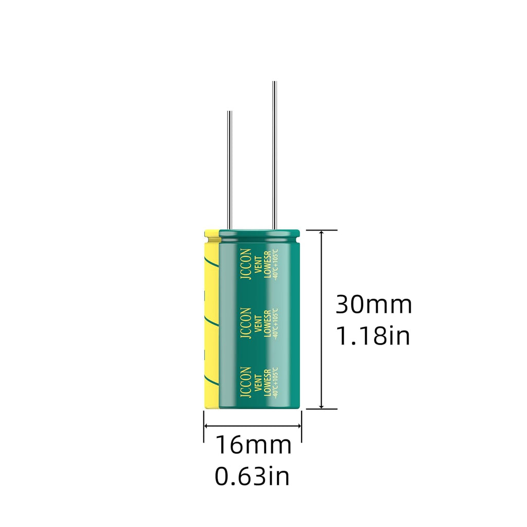 2-Pack 50V 2200uF Premium Quality Low ESR Electrolytic Capacitors 16x30mm (0.63x1.18in), 50Volt 2200MFD High-Frequency Caps with Superior Performance