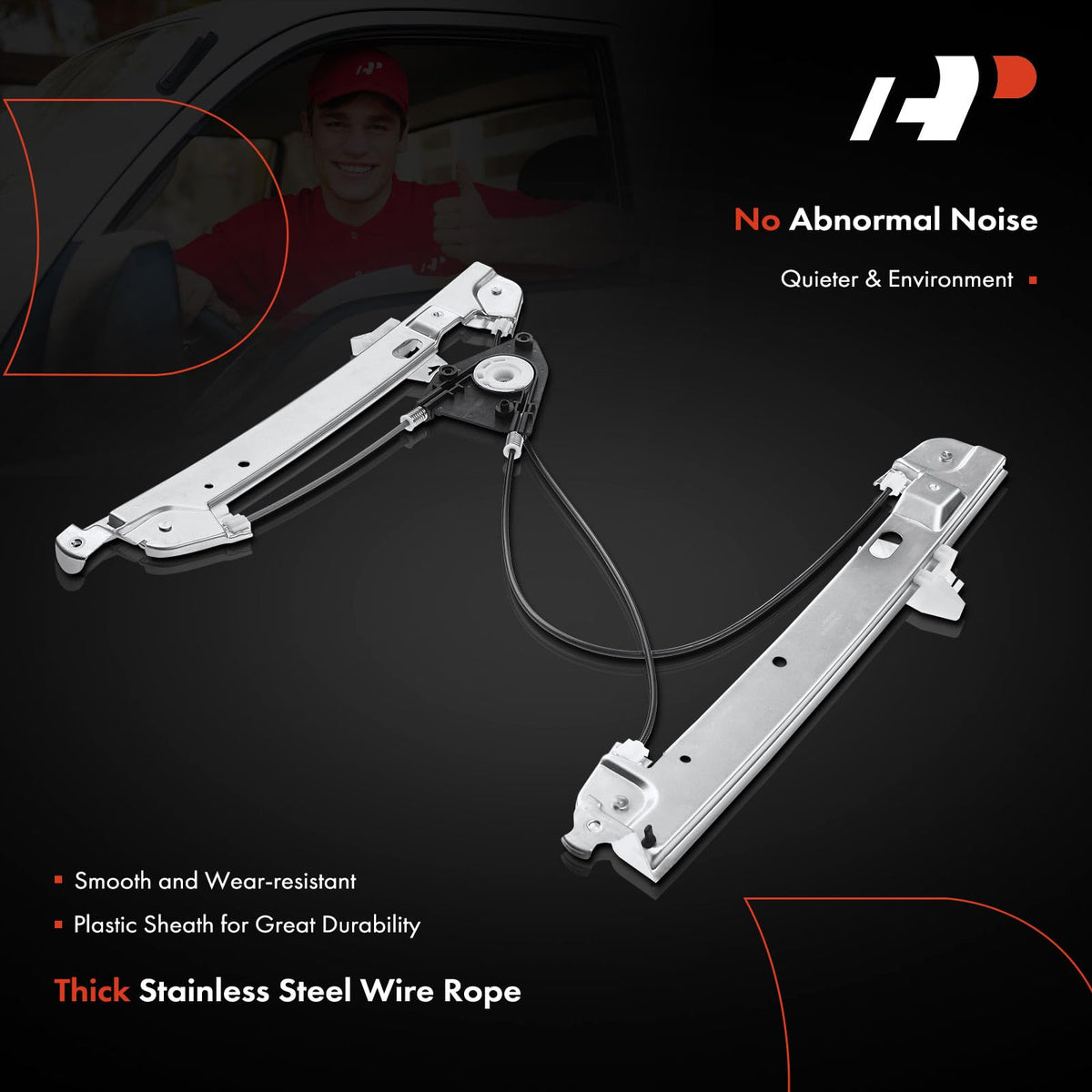 A-Premium Power Window Regulator Front Passenger Side Compatible with Dodge