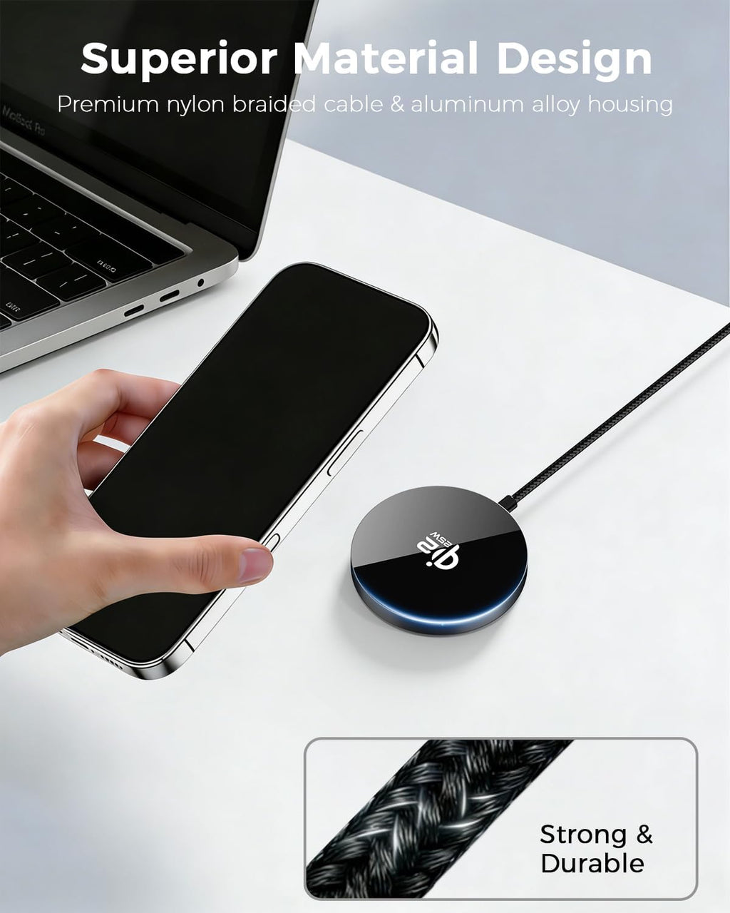 25W Magnetic Wireless Charger, Qi2.2 Fast Wireless Charging Pads with Kickstand,MagSafe Charger for iPhone