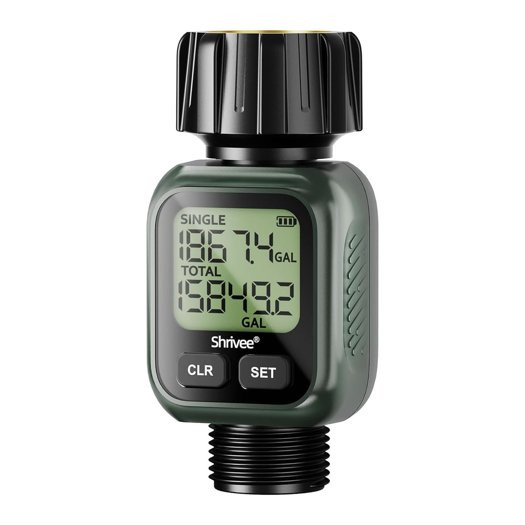 Water Flow Meter, ±5% Accuracy, Brass Inlet, 4 Measure Modes