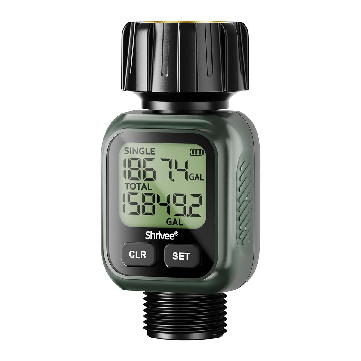 Water Flow Meter, ±5% Accuracy, Brass Inlet, 4 Measure Modes