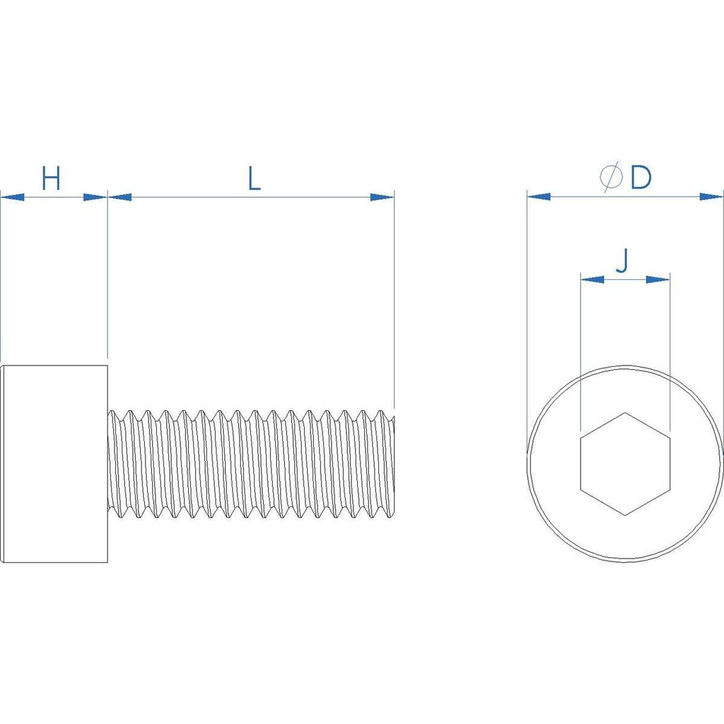 M6-1.0 x 25MM Socket Head Cap Screws