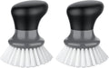 Dish Scrub Brush, Palm Brush Dish Scrubber, Gray, Pack of 2