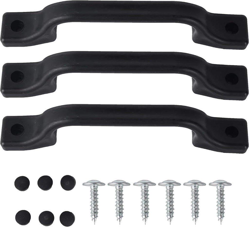 TonGass (3 Pack, Black All Weather Plastic Grab Handle for RV Trailer