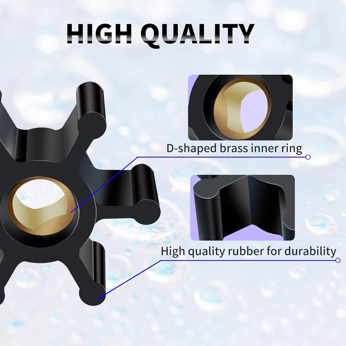 5 Pack Utility Pump Impeller Compatible with Trupow PAS-30 and PDS-30