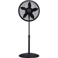18 in. Adjustable Elegance and Performance Pedestal Fan, Black 18"/Black