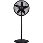 18 in. Adjustable Elegance and Performance Pedestal Fan, Black 18"/Black
