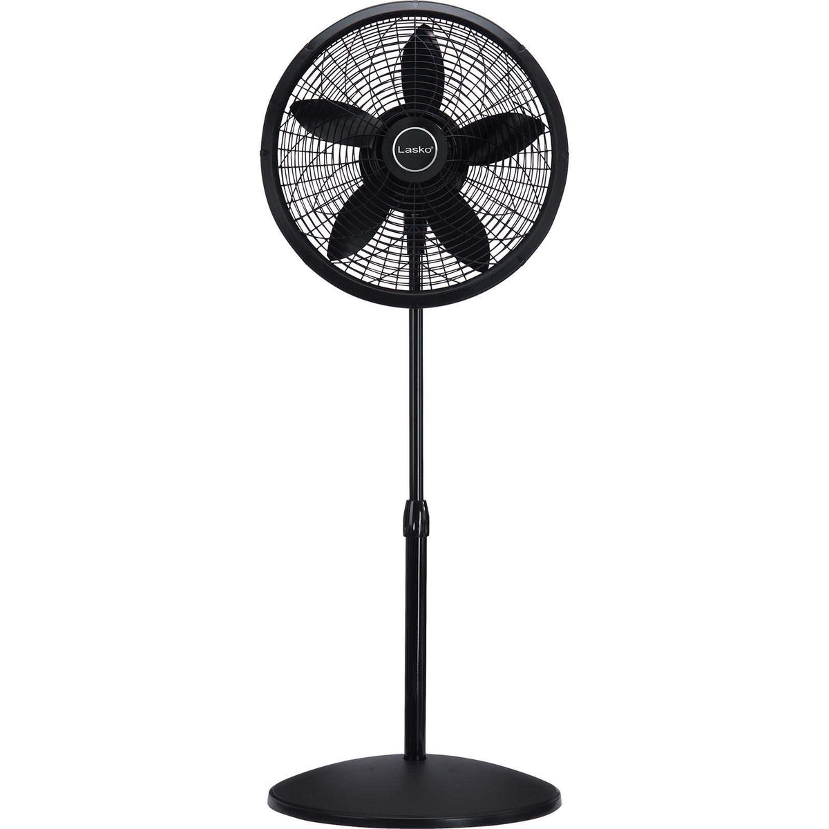 18 in. Adjustable Elegance and Performance Pedestal Fan, Black 18"/Black