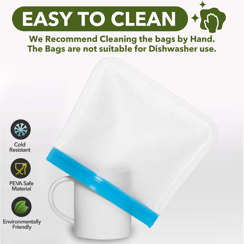 12 Pack Reusable Food Storage Bags | BPA-Free | Leakproof