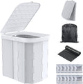 XL Portable Toilet for Adults & Kids, Extra Large Camping Toilet | XL Portable Folding Toilet with Lid,Travel