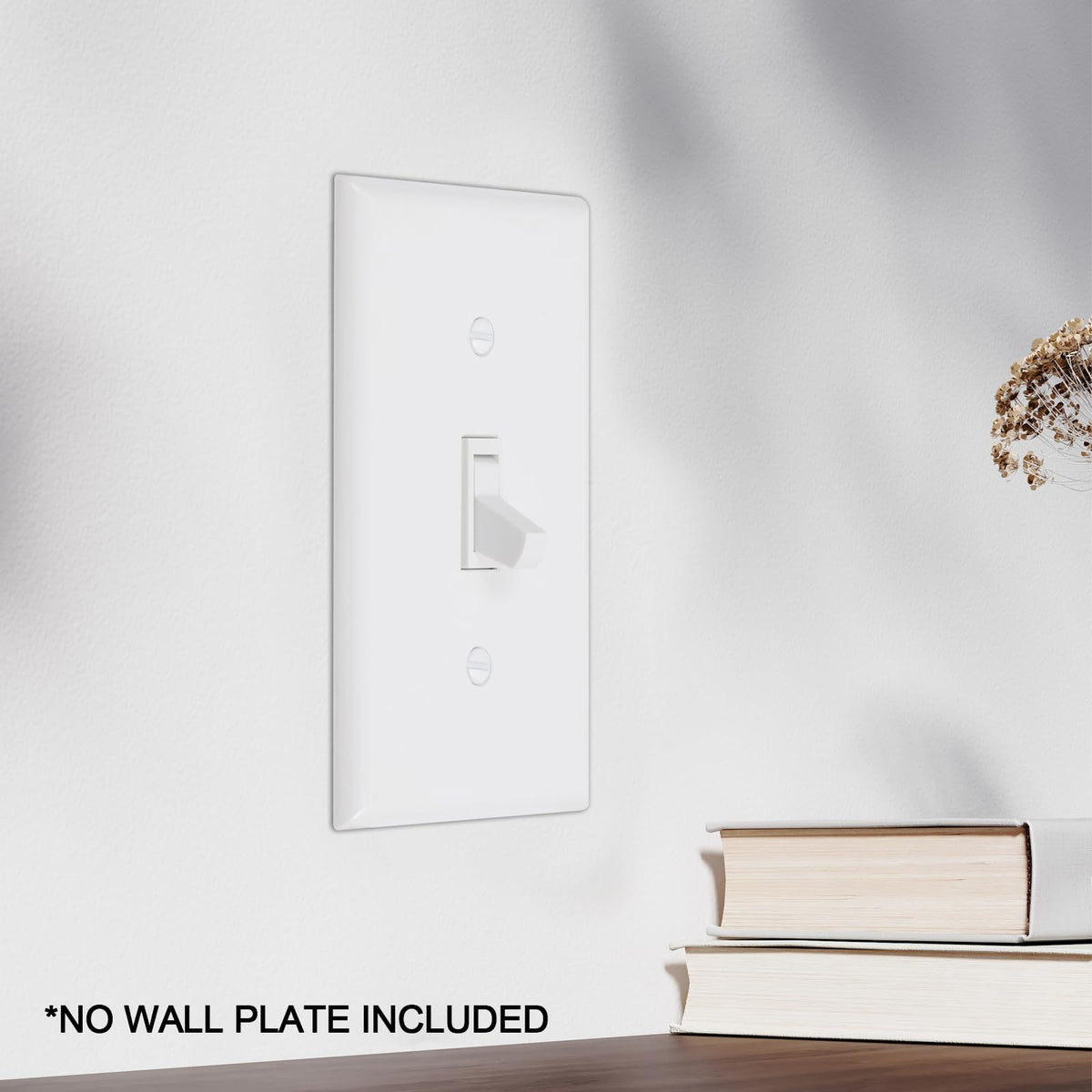 ThunderWay Quiet Toggle Light Switch - 15A, 120V, AC, Residential & Commercial Grade, UL Listed (10 Pack, White)
