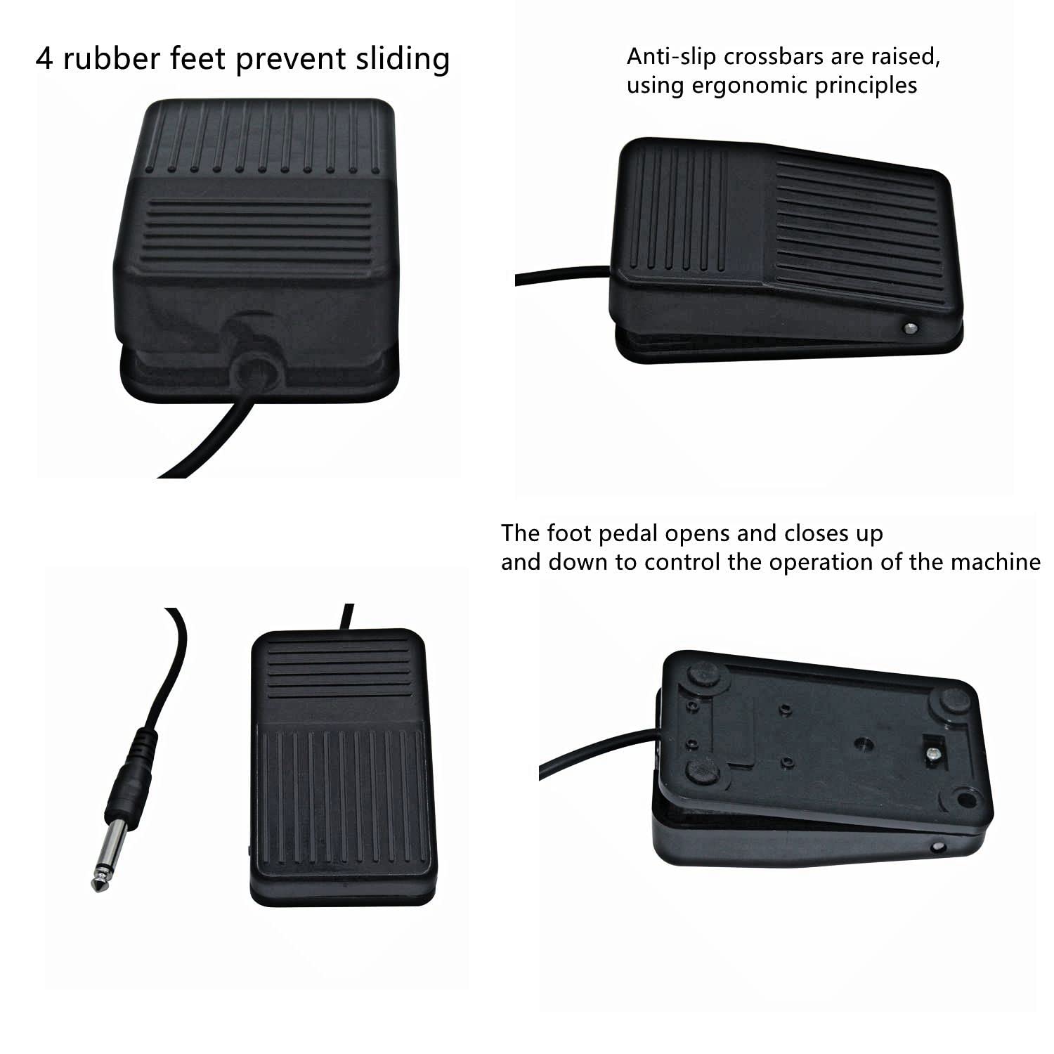Tattoo Foot Pedal Switch,DOWEI Tattoo Machine Foot Pedal Switch with Clip Cord with 5'ft Cord for Tattoo Machine Gun