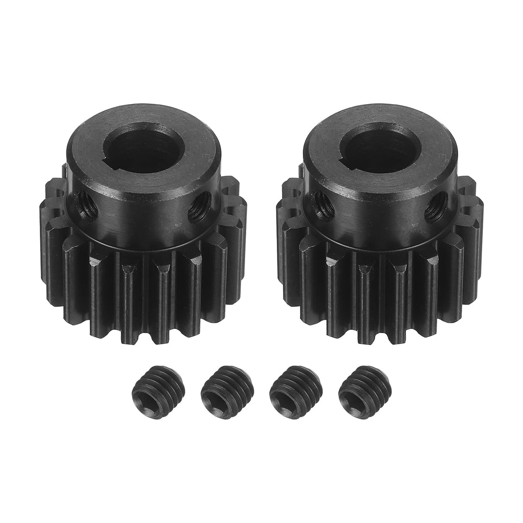 DTGN Spur Gear 1.5Mod 18 Teeth 15mm Thickness 10mm Bore 3x1.4mm Keyway 2Pcs