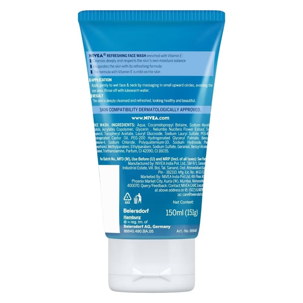 Refreshing Face Wash | Normal Skin With Vitamin E | 150ml (5.07 Fl Oz)