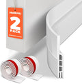 Door Draft Stopper 2-Pack, Under Door Seal for Bottom Gap Filler | Strong Adhesive Silicone Weather Stripping Garage