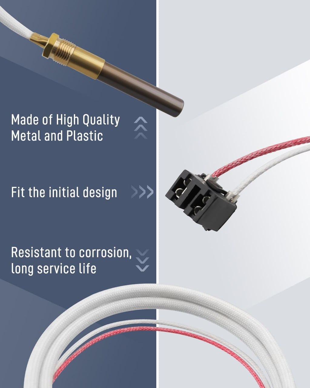 LP Thermopile Senor Fit for Rheem/Ruud/Richmond Water Heaters, Replace SP20824 SP20754 SP21058 SP20800 SP21096 SP20739, Over 750mV