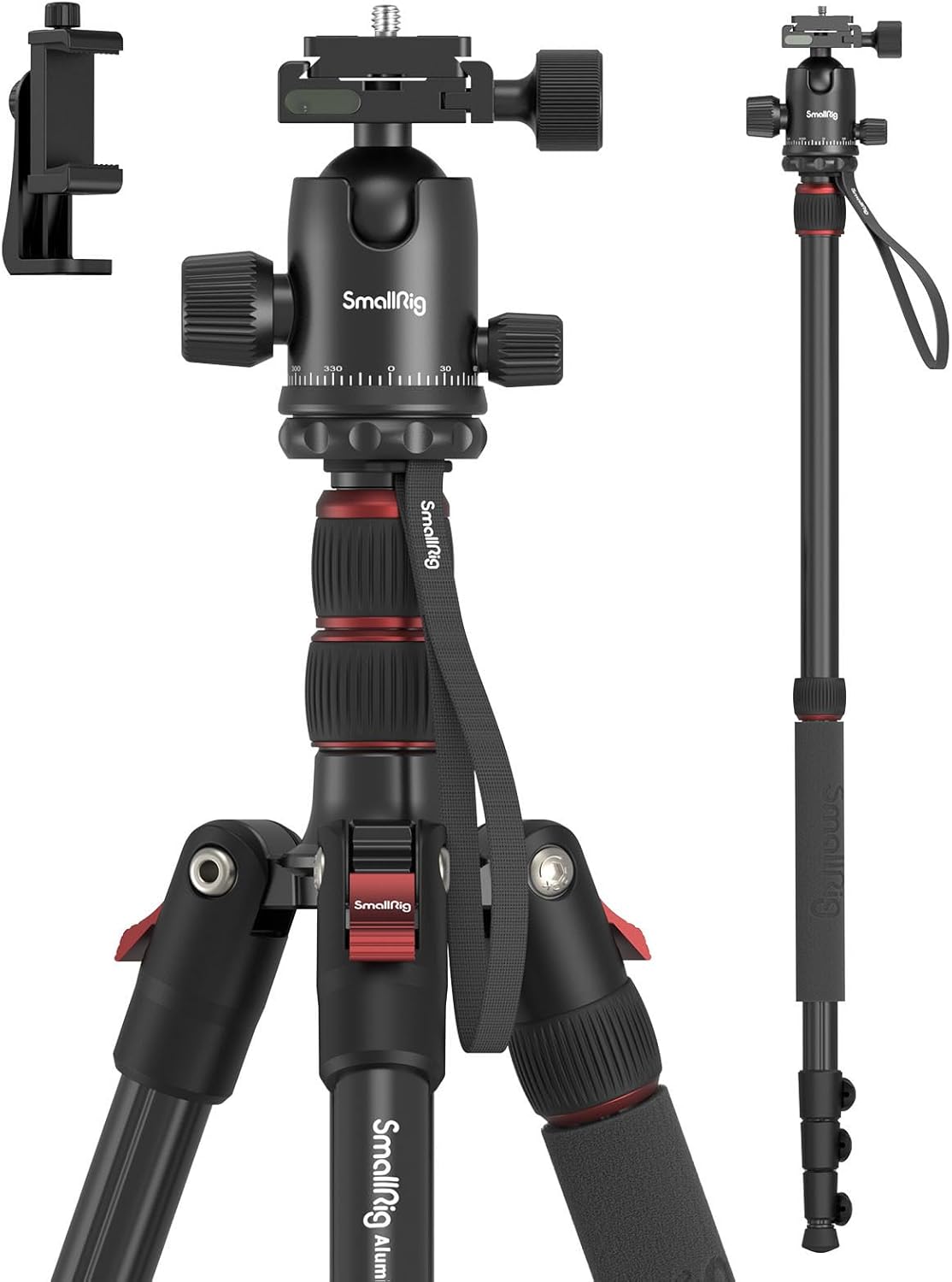71"/ 180cm Aluminum Camera Ball Head Tripod & Monopod CT-10 | 2 in 1 Tripod Monopod, 360°Ball Head, Max. Payload