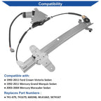 Obaee Window Regulator with Motor Rear Left Driver Side, Replace 741-679