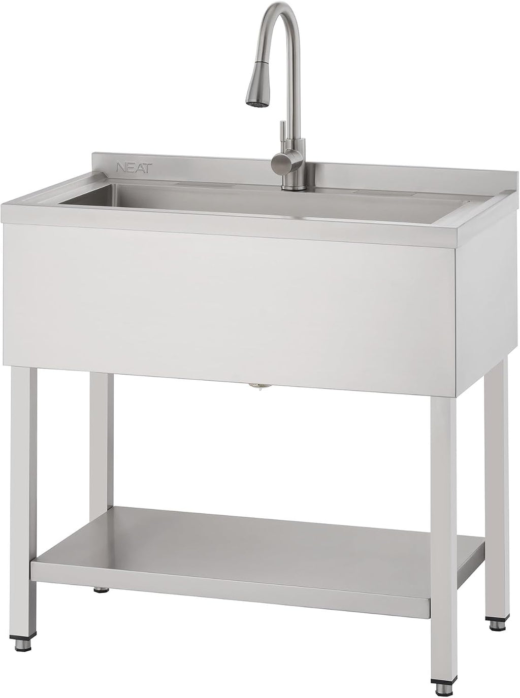 36" NSF EcoStorage Stainless Steel Utility Sink w Faucet