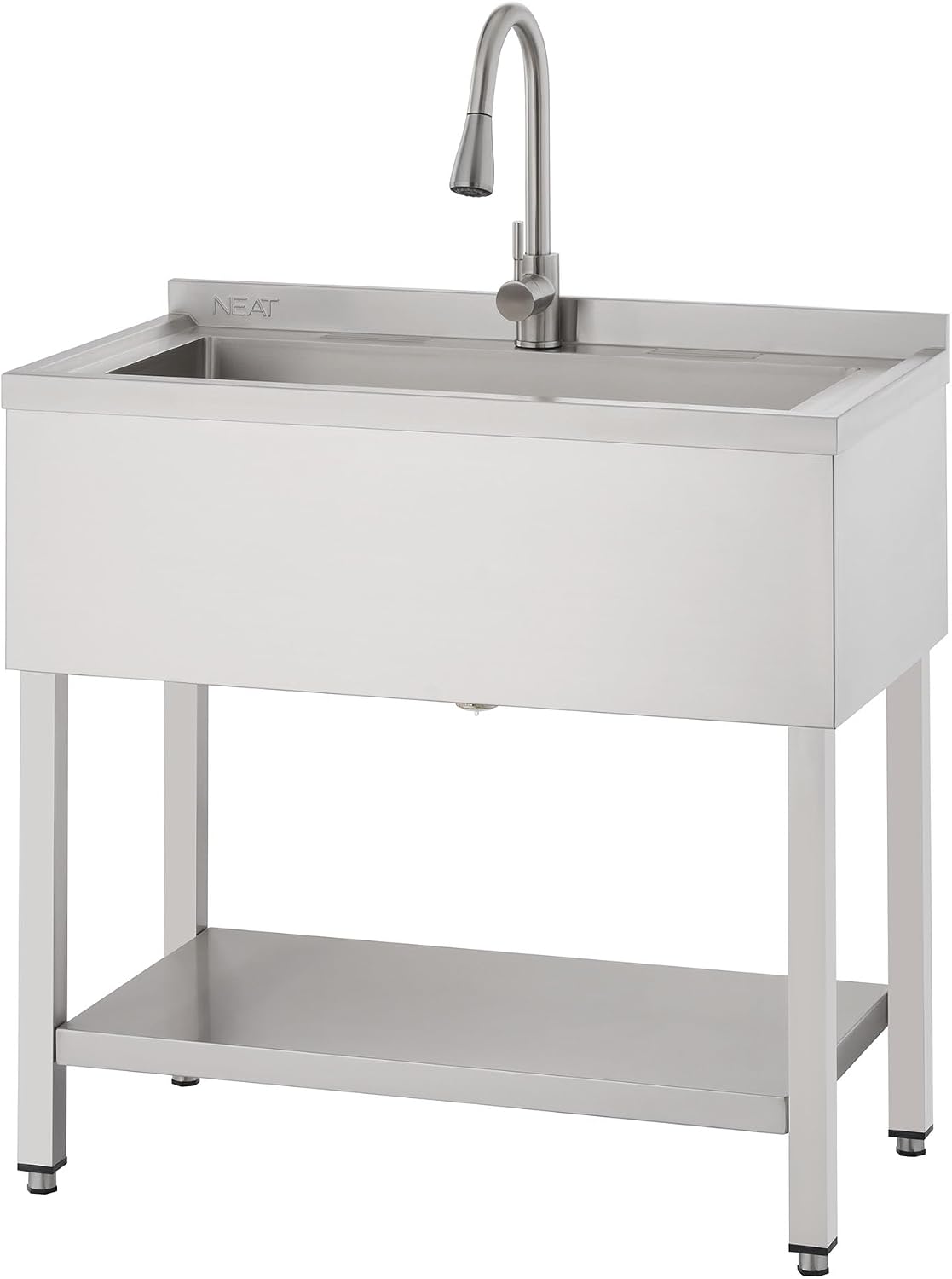 36" NSF EcoStorage Stainless Steel Utility Sink w Faucet