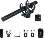 D2 Wireless Shotgun Microphone Hypercardioid Condenser Mic | Wireless Camera Microphone, Hypercardioid Pickup, Low