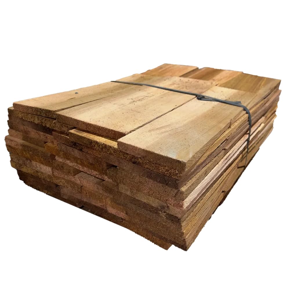 18" Tapersawn Western Red Cedar Shingles - 5/8" Thick Butt Edge - Premium Roofing & Siding Shingles - Durable Cedar