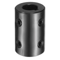 uxcell Shaft Coupling, 5/8" Bore 1-1/4" OD 2" Length Black Oxide Plated ASTM1045 Steel Rigid Coupling for 3D Printers Motor Wheel(4 Set Screws)
