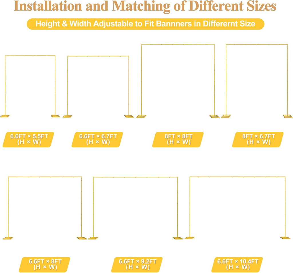 8x8FT Backdrop Stand Heavy Duty Pipe and Drape Kit Adjustable