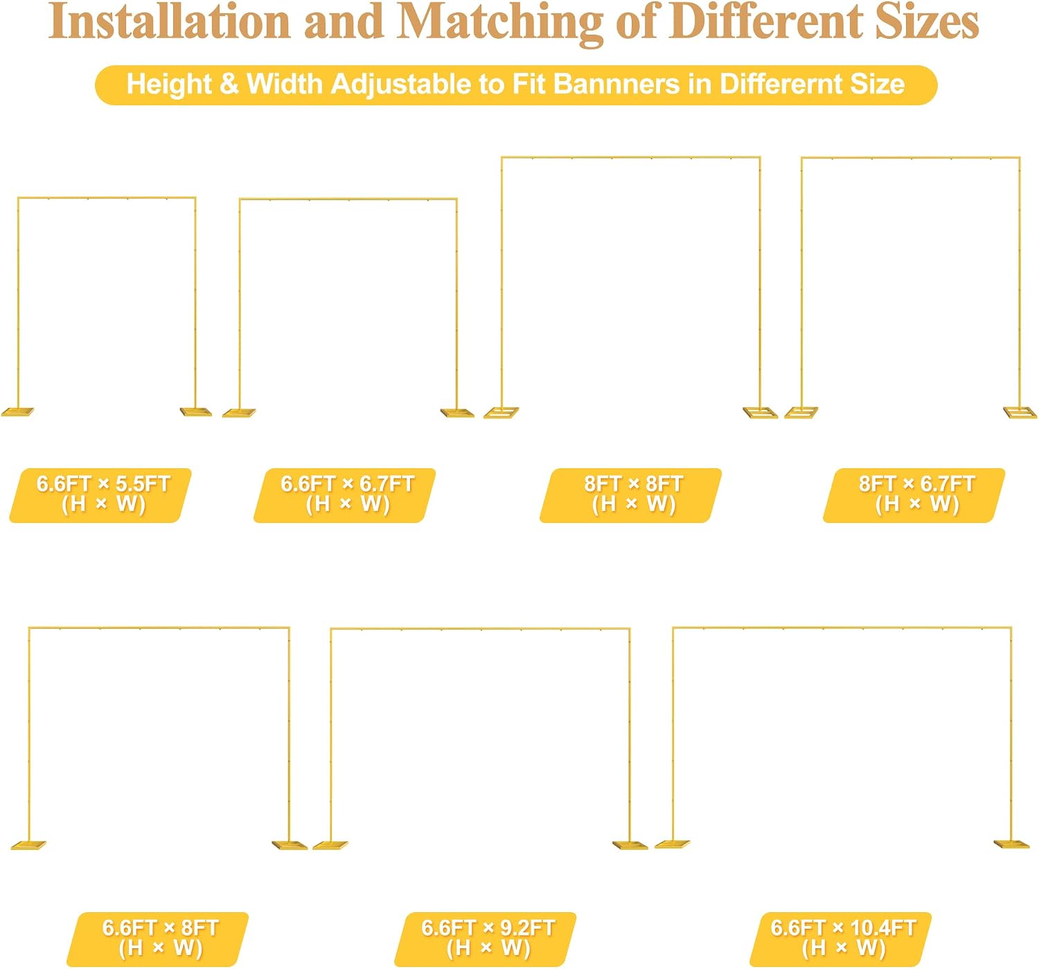 8x8FT Backdrop Stand Heavy Duty Pipe and Drape Kit Adjustable