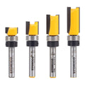Router Bits Pattern Bit Flush Trim Set 4 Bit 1/2-Inch Diameter 1/4-Inch Shank 14422q