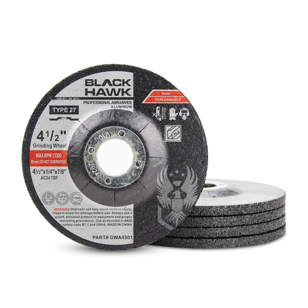 BHA 4-1/2 x 1/4 x 7/8 Grinding Disc for Aluminum, Non Loading - 5 Pack