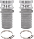 EASTRANS 2 inch AL Cam Lock Hose Fittings (Type E) with 2 Clamps, 2 PCS