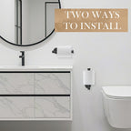 2 Piece Toilet Paper Holder Wall Mount - Matte Black