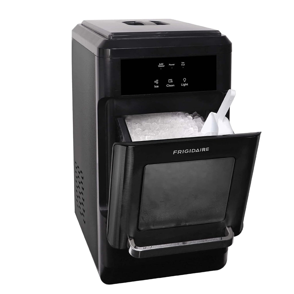 EFIC237 Countertop Crunchy Chewable Nugget Ice Maker, 44lbs per day, Black Stainless