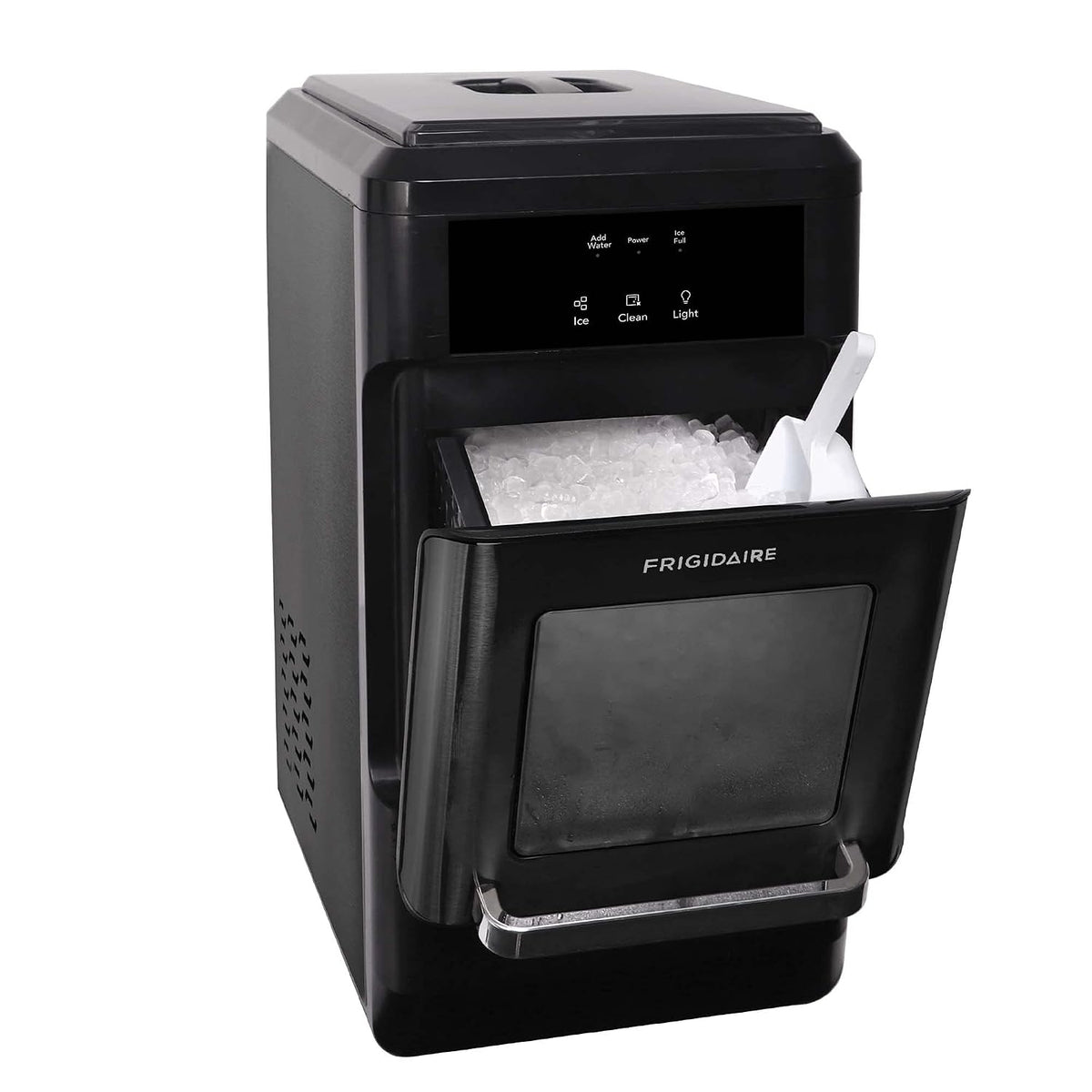 EFIC237 Countertop Crunchy Chewable Nugget Ice Maker, 44lbs per day, Black Stainless