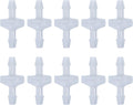 10 Pack 1/4 inch Plastic Check Valve, One Way Barb Hose Inline