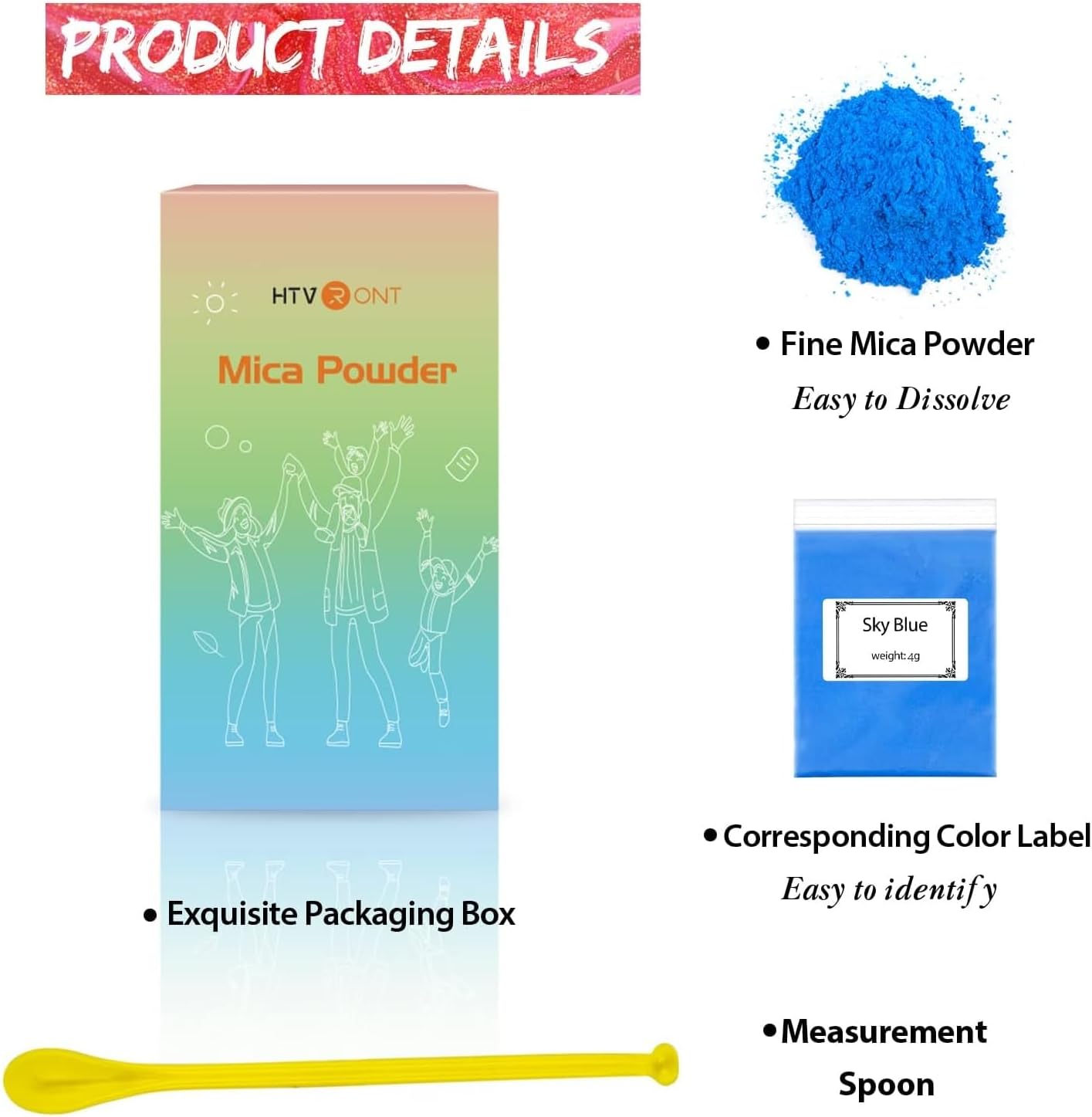 Mica Powder for Resin 104g - 26 Colors Epoxy Pigment Dye | Cosmetic Grade Mica Powder for Soap Making, Candle Making