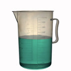 TN LAB 2000ml Beaker Pitcher Measuring Cup with Strong Handle Polypropylene Plastic Graduated 2L Holds 2 Quarts