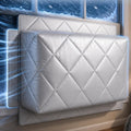 Window AC Cover Inside with Wind-Proof Wing - Silver Thickened for Winter L